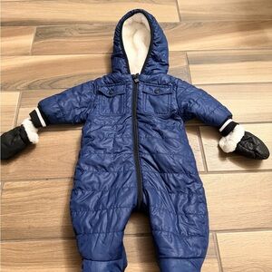 Urban Republic Navy Quilted Kids Footie